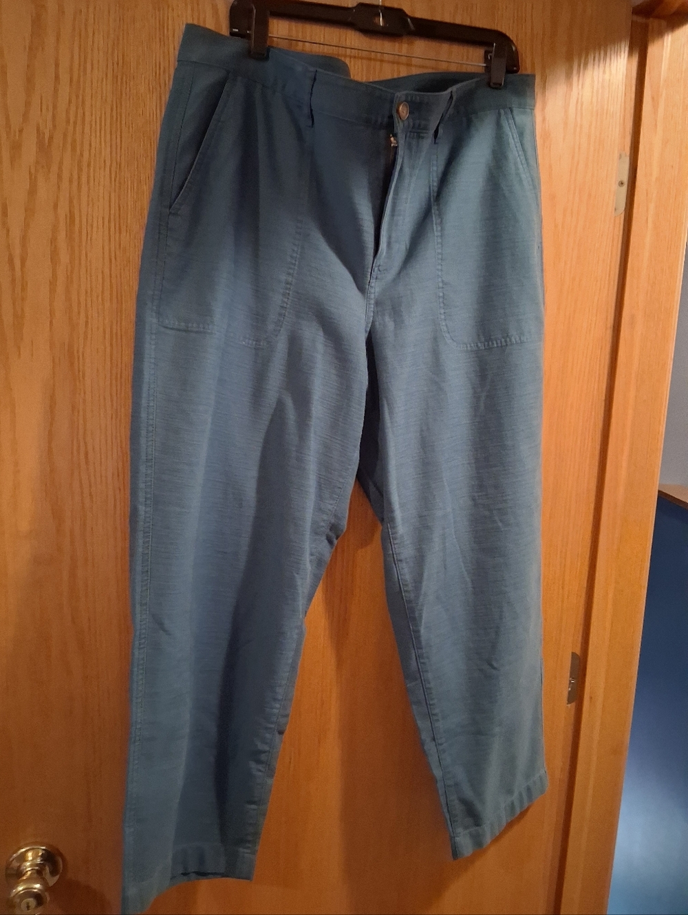J.Crew Factory Cotton Camp Pants for women (Style BJ493)., blue, size 16,